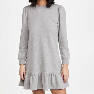 NWT Derek Lam 10 Crosby Caden Melange Grey Sweatshirt Dress | XS